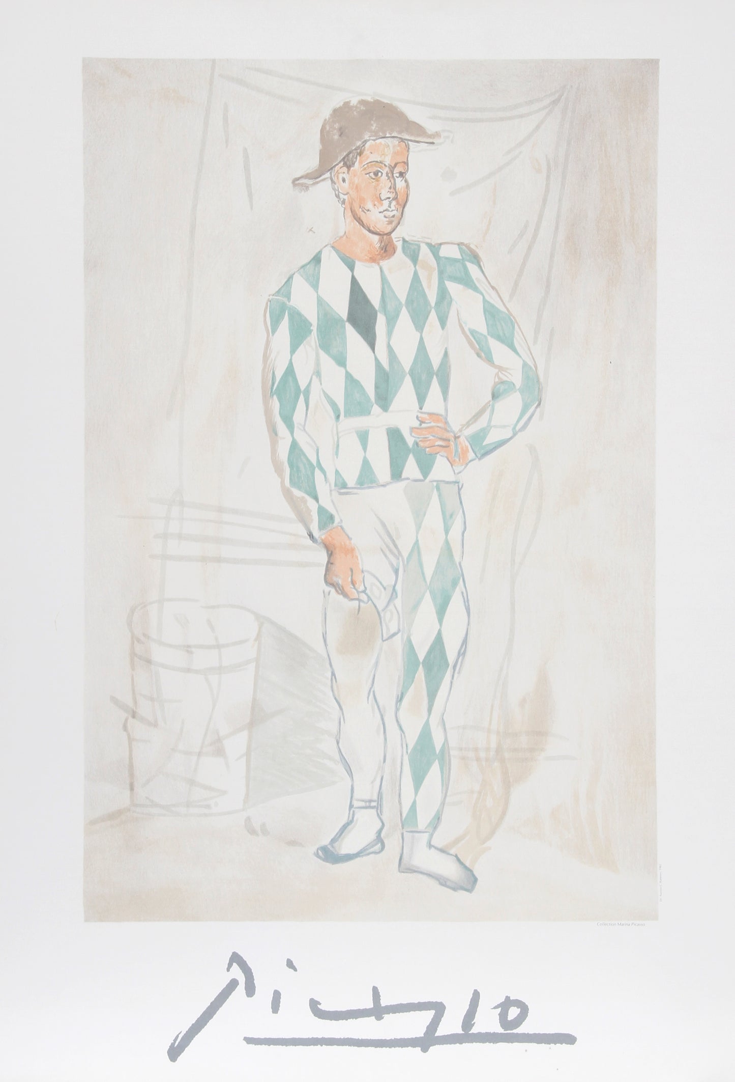 Arlequin en Pied by Pablo Picasso