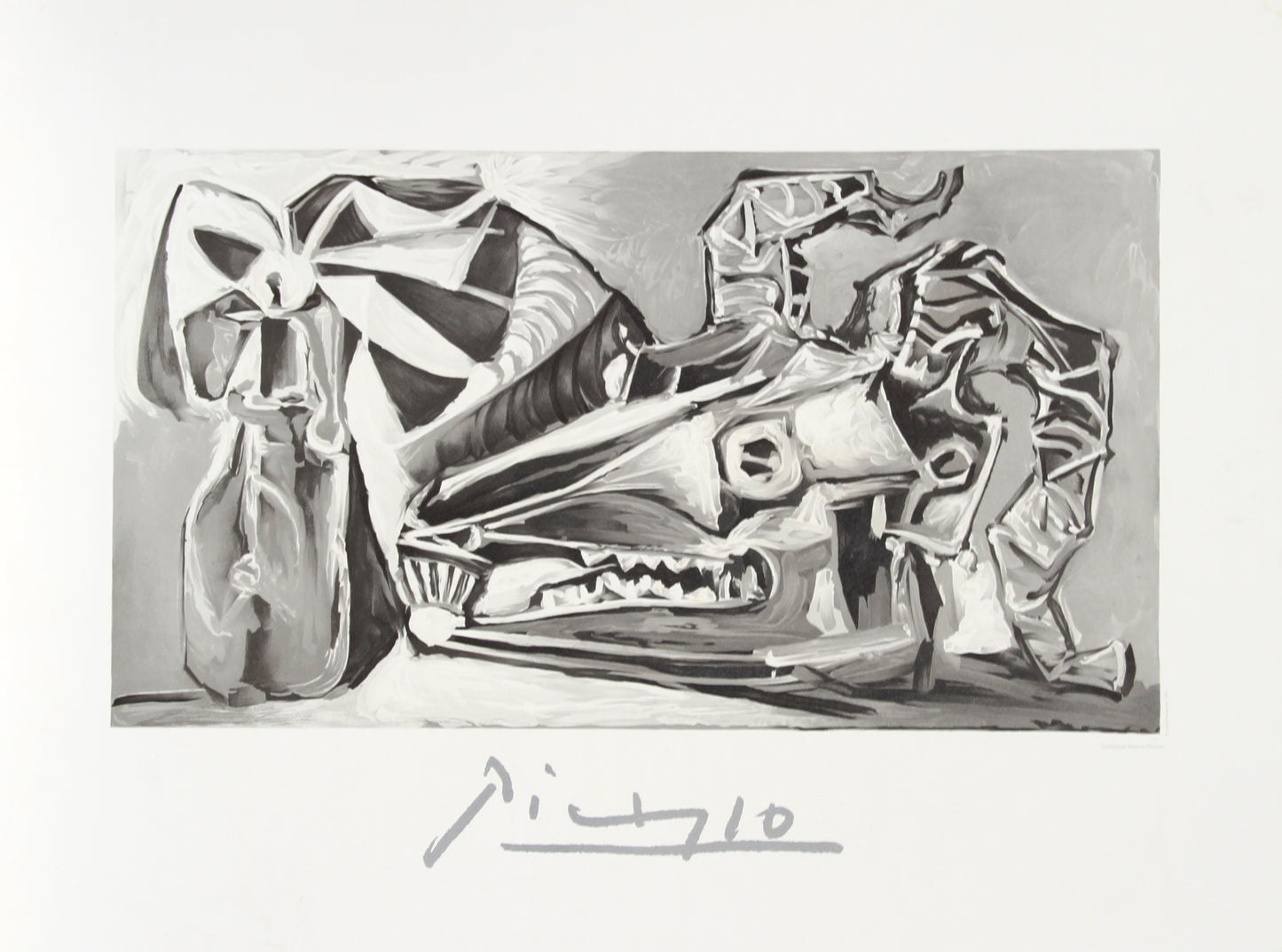 Nature Morte a la Tete Chevre, Bouteille by Pablo Picasso