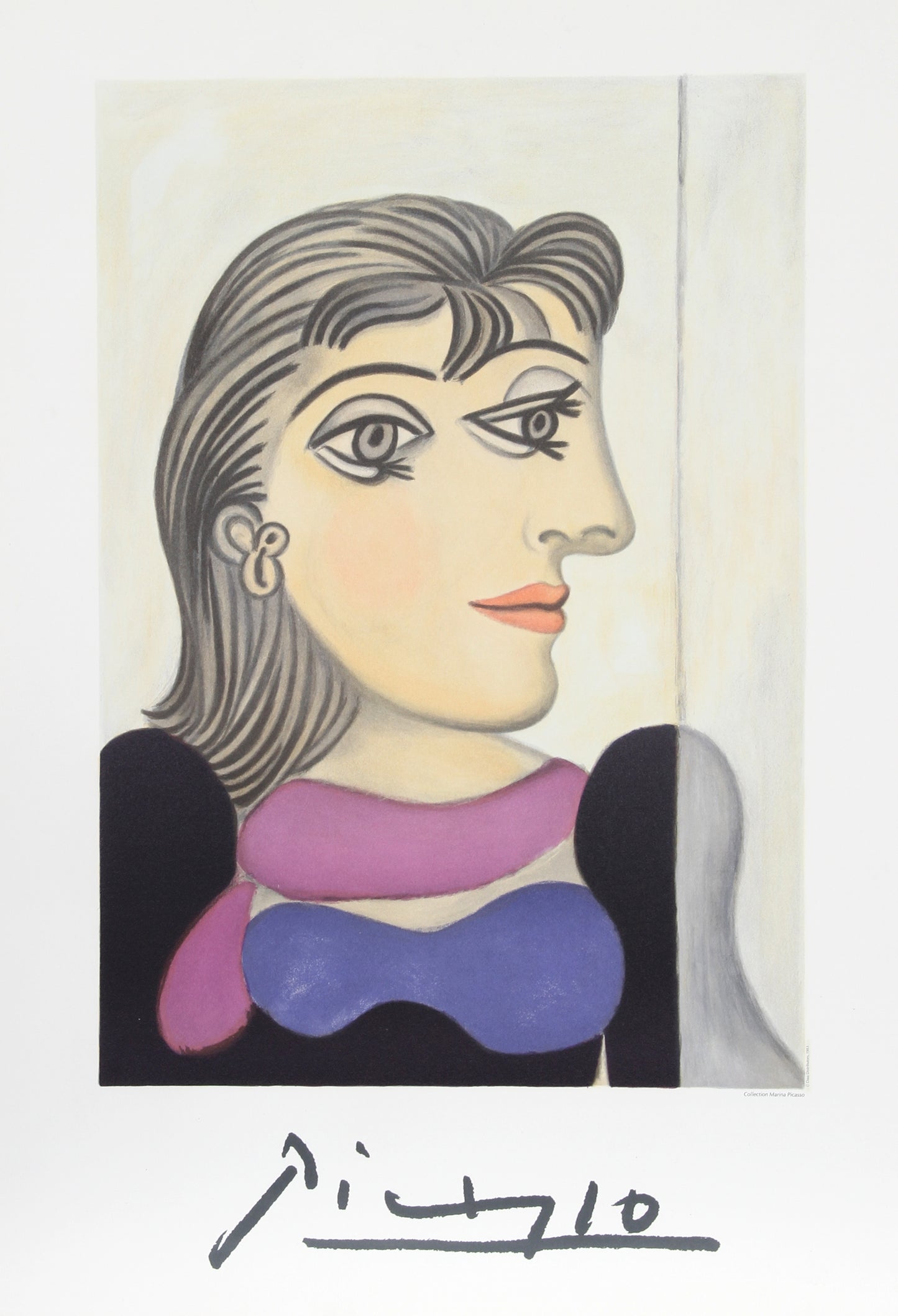 Buste de Femme au Foulard Mauve by Pablo Picasso