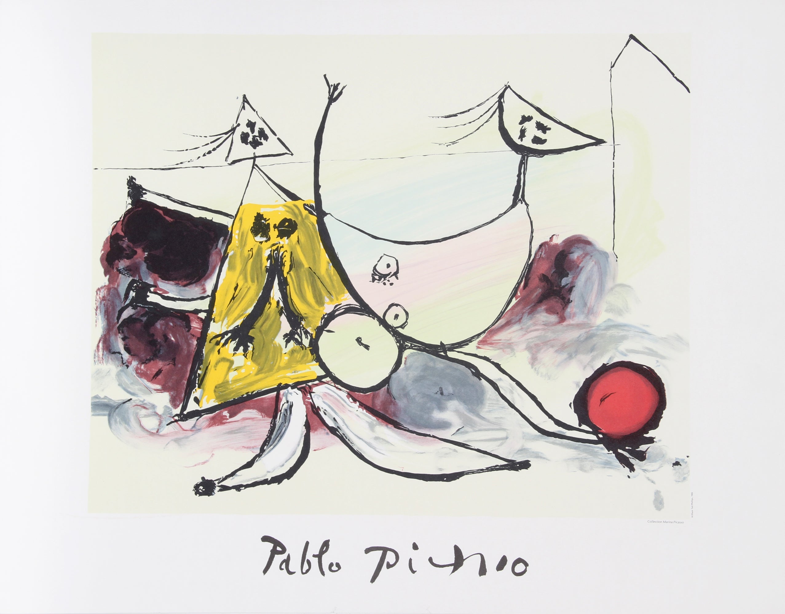 Femme sur la Plage Jouant au Balloon – Picasso Prints