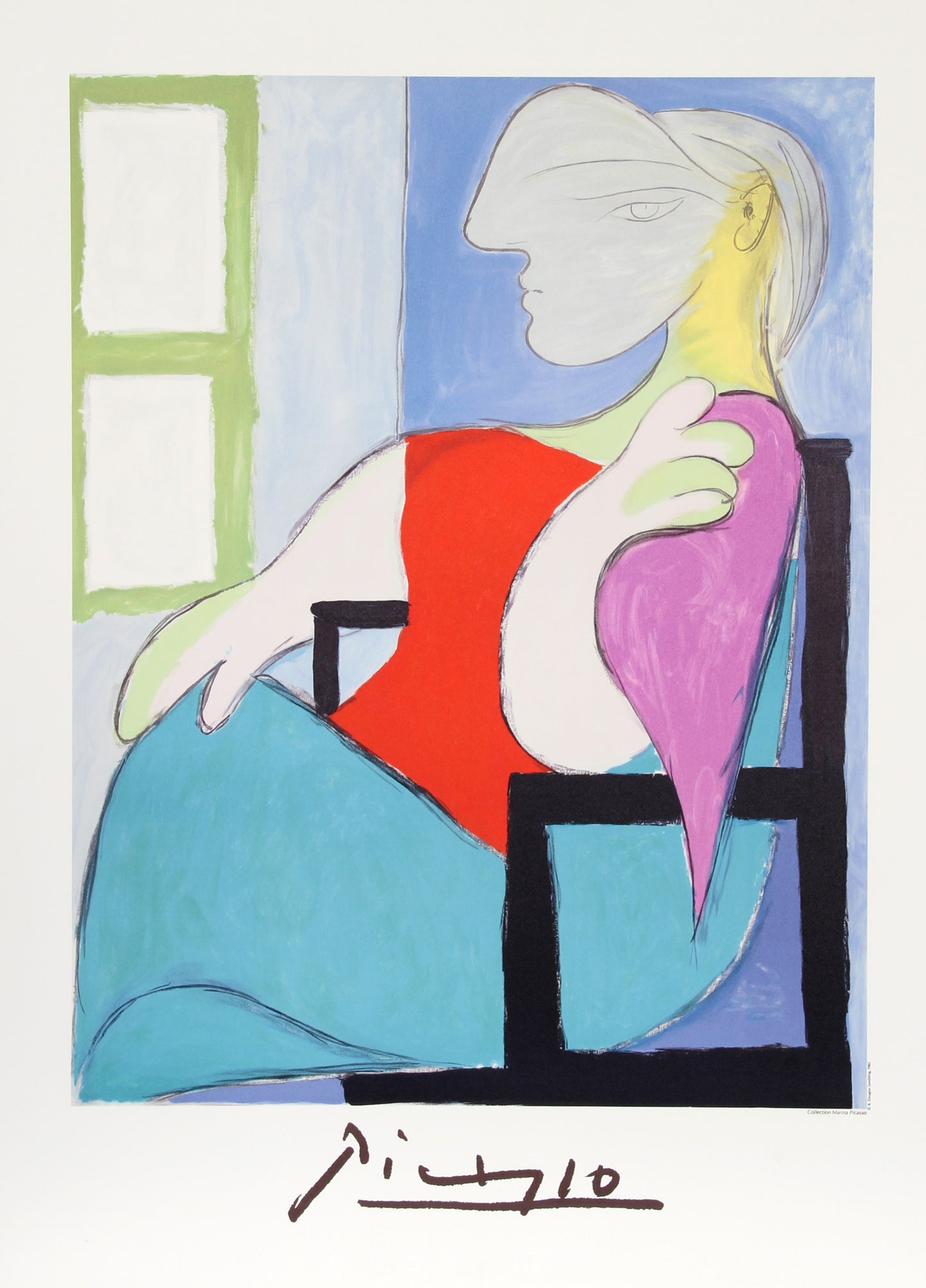 Femme Assise Pres d'Une Fenetre (Marie-Therese Walter) by Pablo Picasso