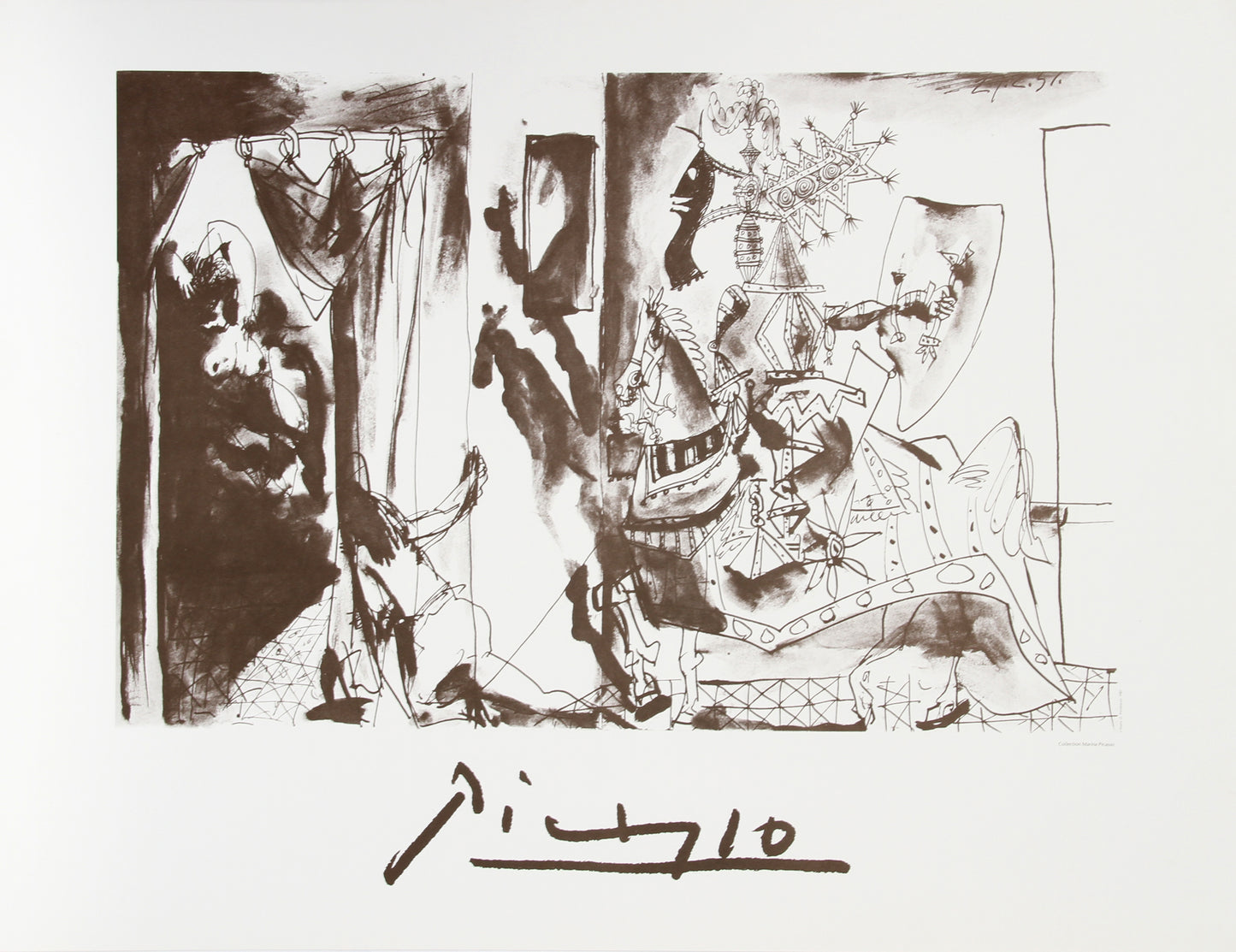 Chevalier en Armure, Page et Femme Nue by Pablo Picasso