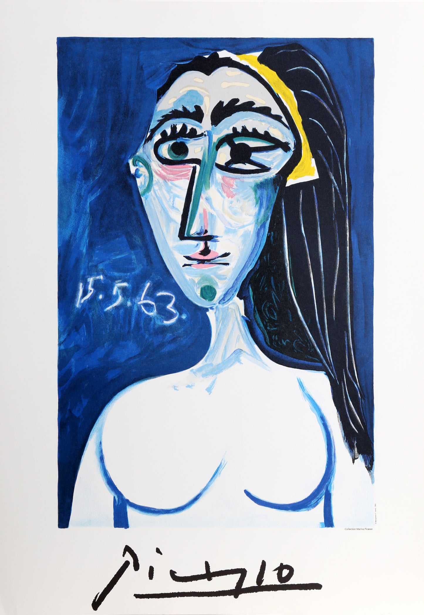 Buste de Femme Nue Face (Jacqueline Roque) by Pablo Picasso