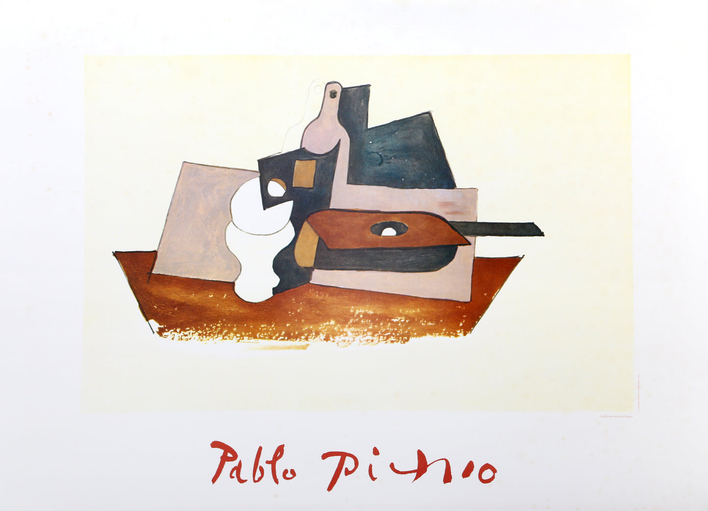 Guitare Verre et Bouteille by Pablo Picasso