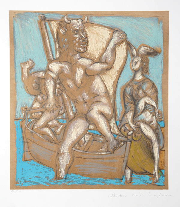 Pablo Picasso, Femme et Minotaure, 21-D, Lithograph on Arches Paper