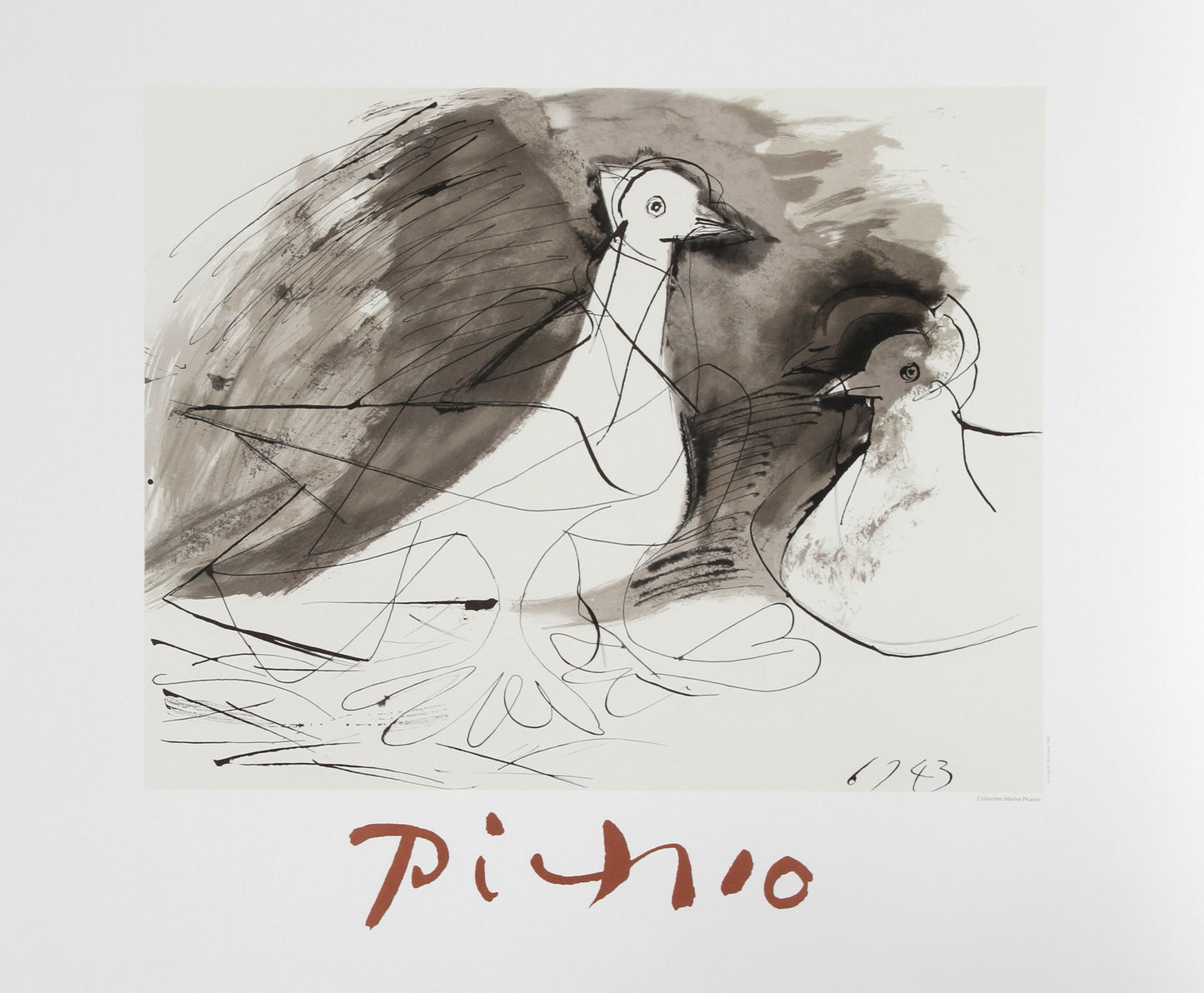 Pablo Picasso, Pigeons, 27-3-k, Lithograph
