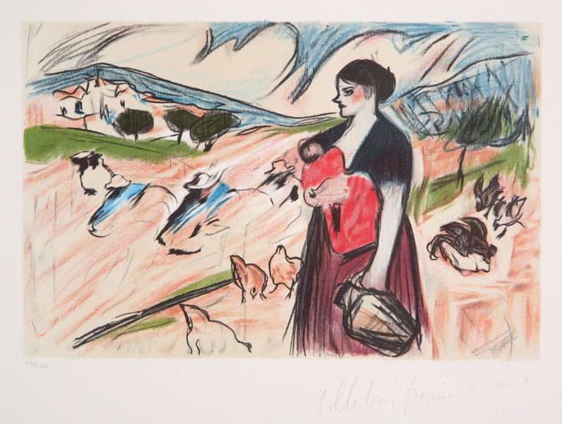 Pablo Picasso, Paysanne et son Enfant, J-136, Lithograph on Arches Paper