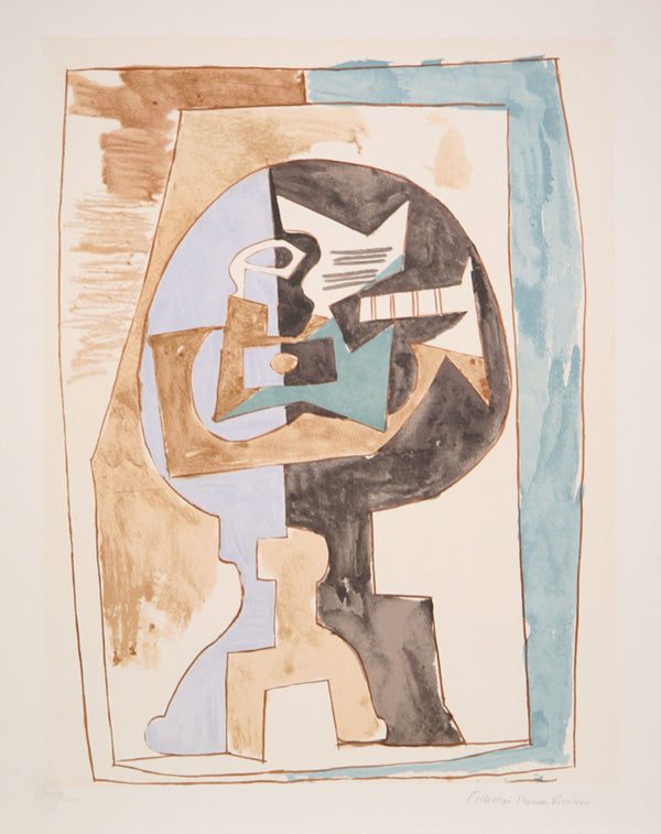 Gueridon et guitare, J-274, Lithograph on Arches Paper