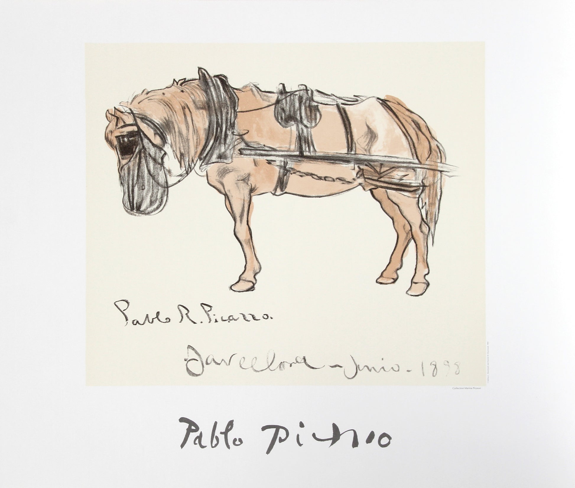 Cheval Attele by Pablo Picasso