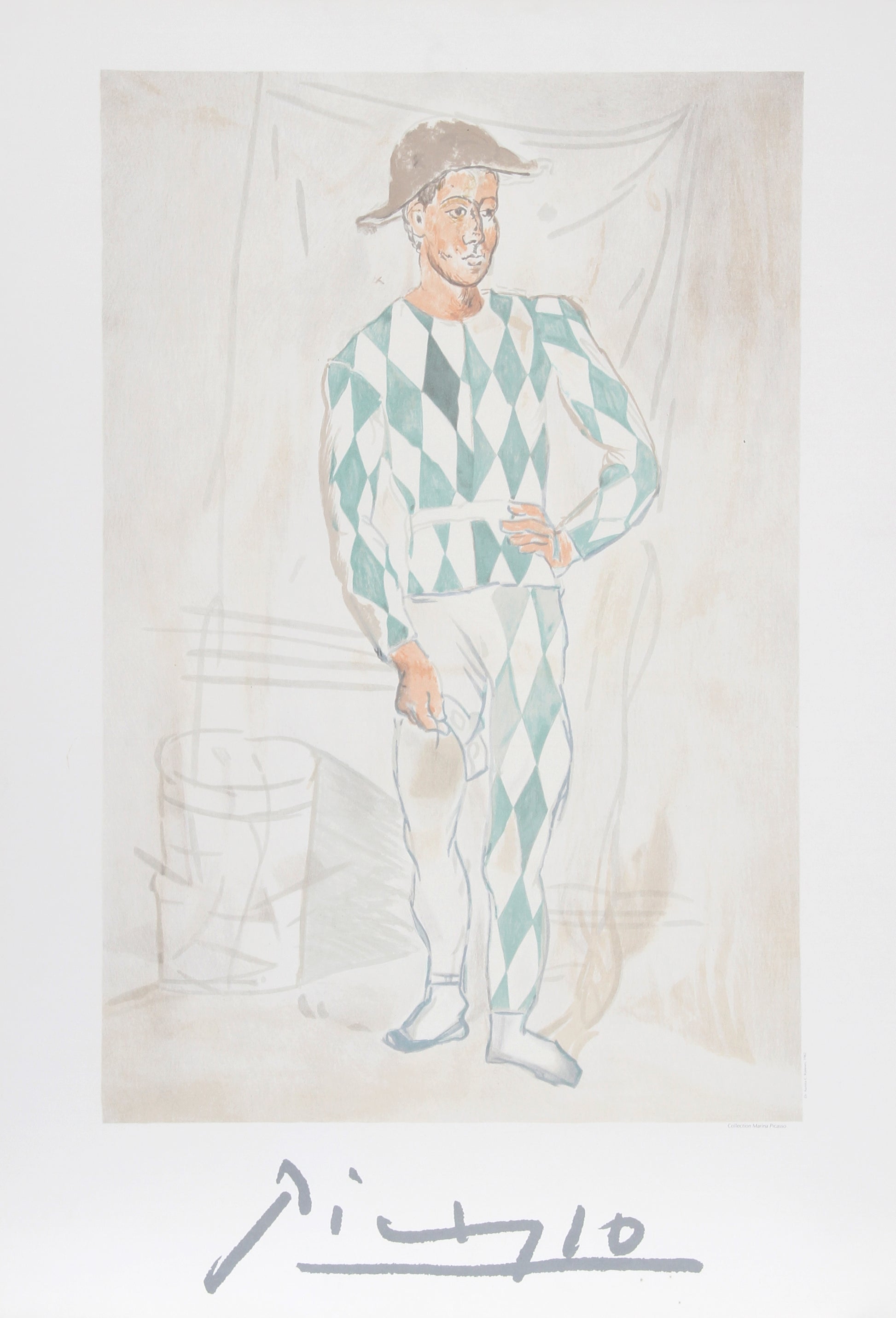 Arlequin en Pied by Pablo Picasso