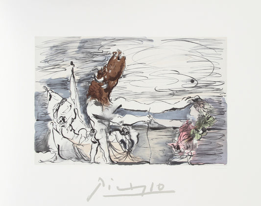 Minotaure aveugle Conduit par une Petite Fille by Pablo Picasso