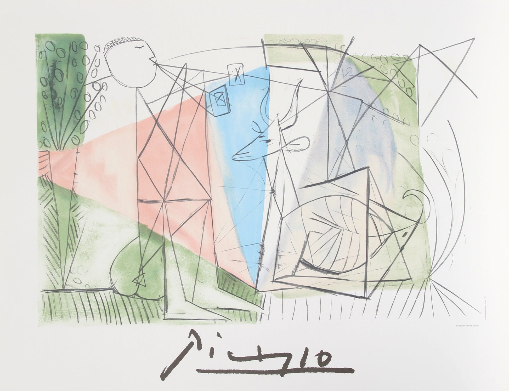 Joueur de Flute et Gazelle by Pablo Picasso