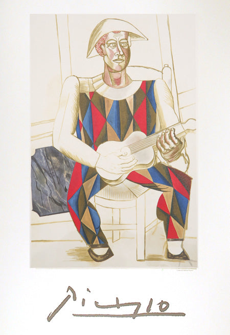 Arlequin a la Guitare by Pablo Picasso