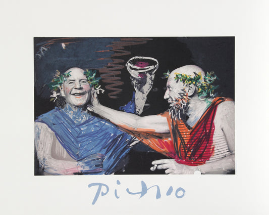 Photo Rehasse de Picasso et Manuel Pallares by Pablo Picasso
