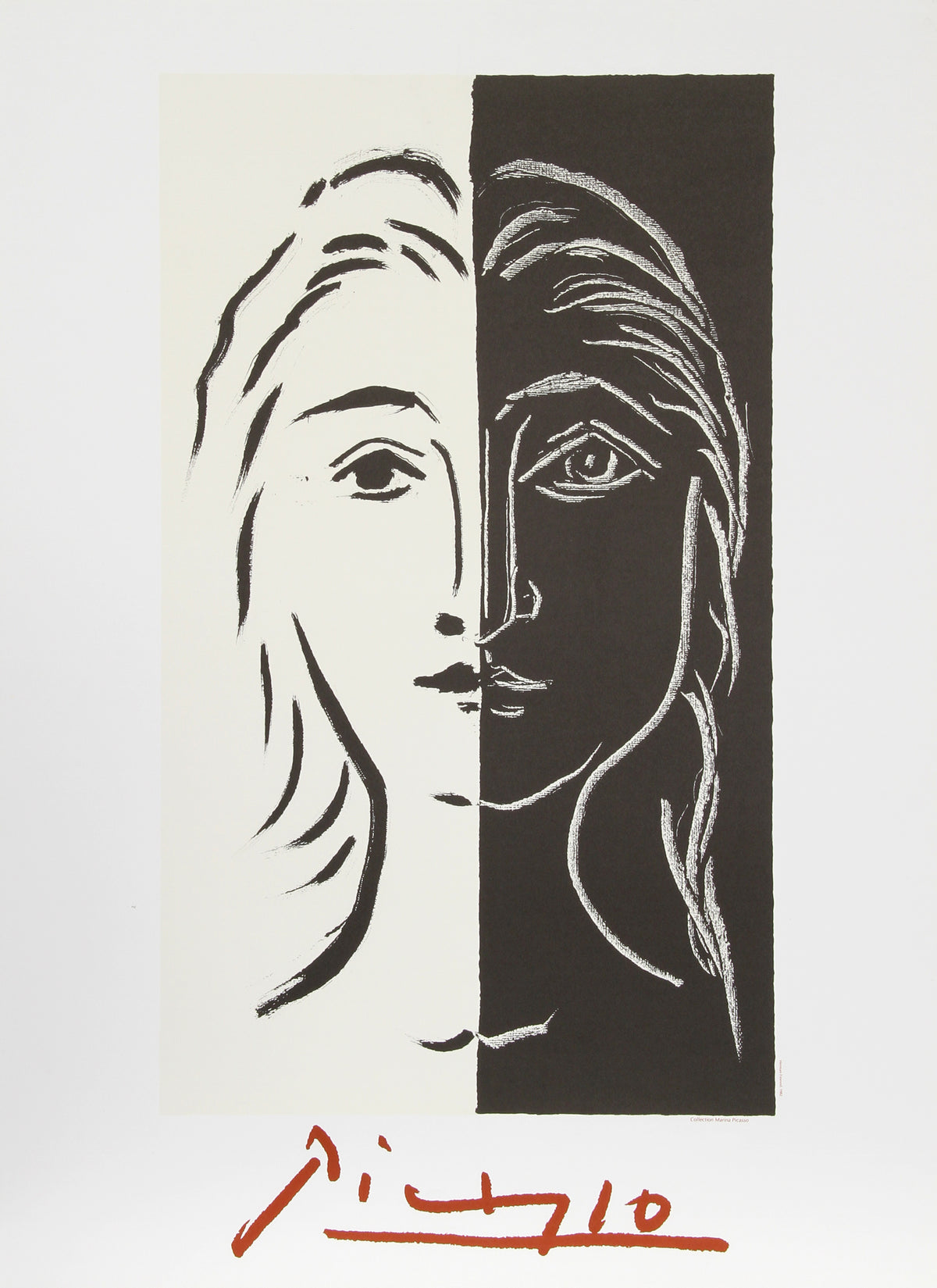Portrait en Deux Parties Noire et Blanche by Pablo Picasso