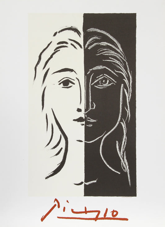 Portrait en Deux Parties Noire et Blanche by Pablo Picasso