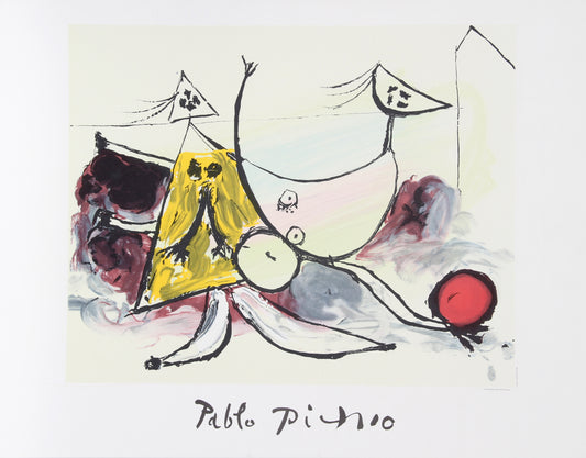 Femme sur la Plage Jouant au Balloon by Pablo Picasso