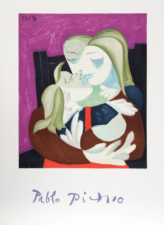 Femme et Enfant Enlaces by Pablo Picasso