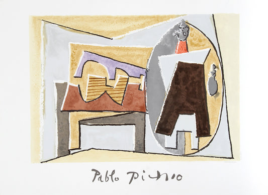 Nature Morte a la Guitare et Pulcinella by Pablo Picasso
