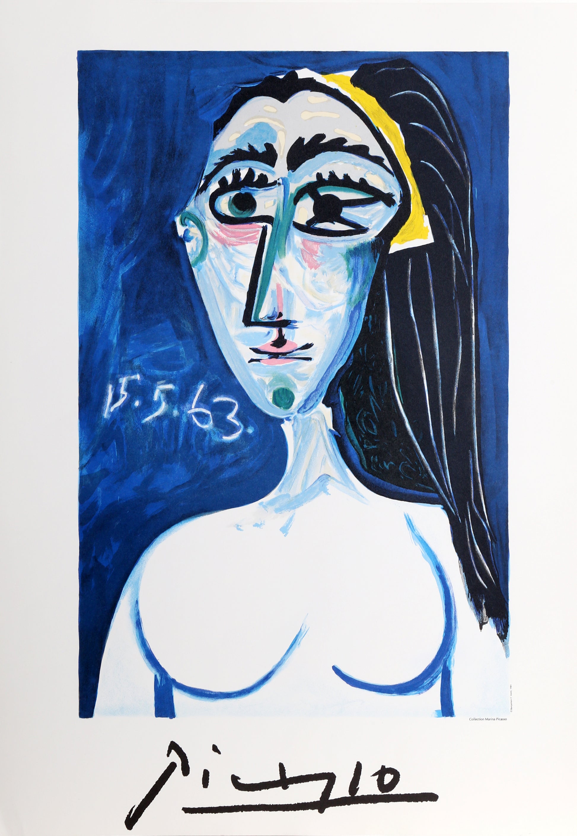 Buste de Femme Nue Face (Jacqueline Roque) by Pablo Picasso