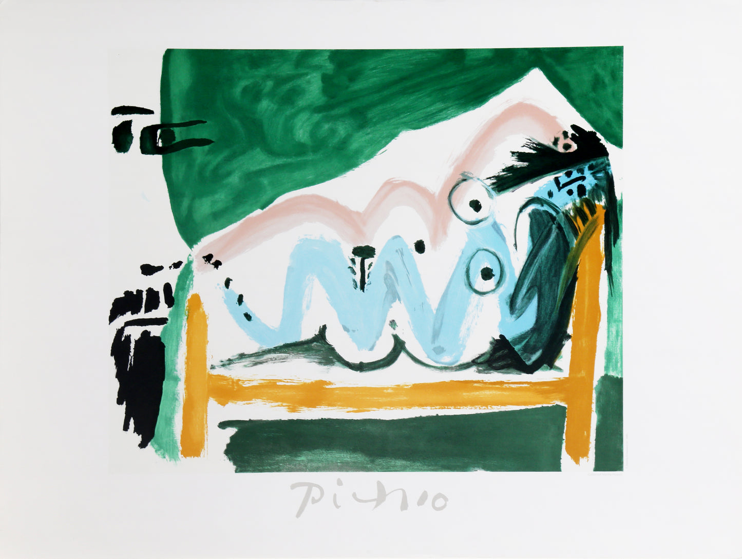 Ne Allongee et Tete d'Homme de Profil by Pablo Picasso