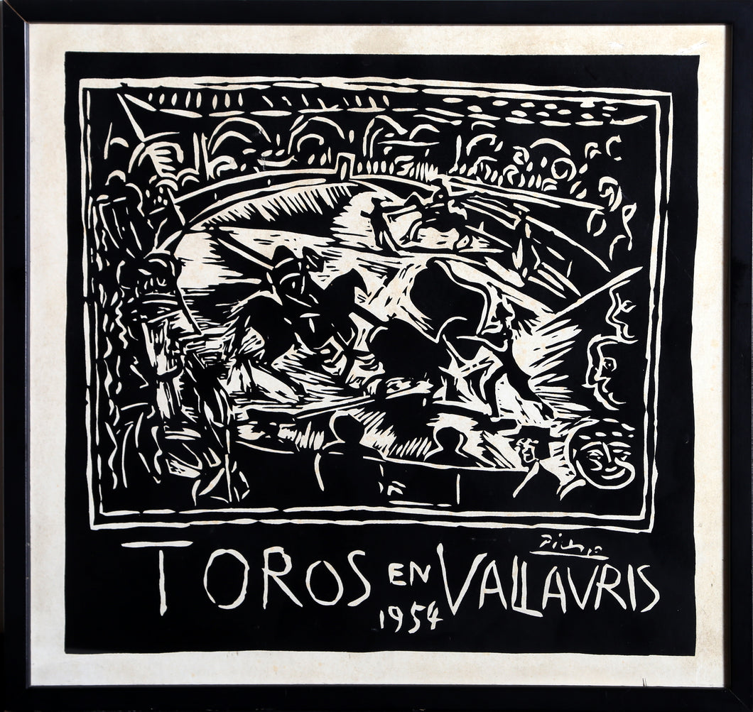 Toros en Vallauris, Vintage Poster