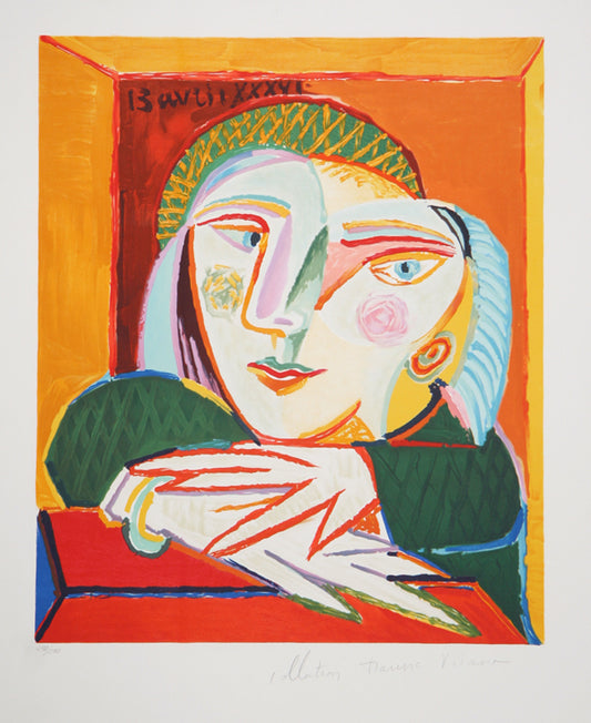 Pablo Picasso, Femme Accoudee a sa Fenetre, 1-D, Lithograph on Arches Paper