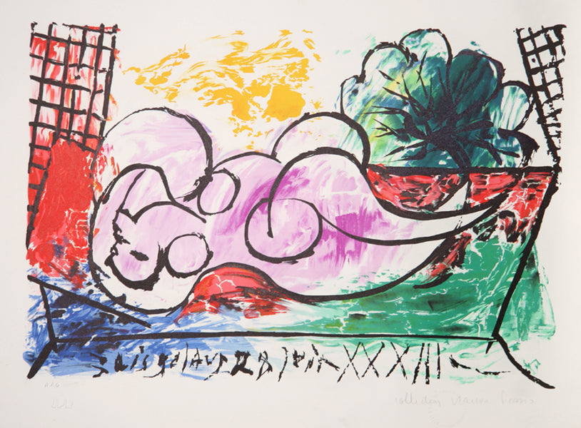 Pablo Picasso, Femme Endormie, 10-D, Lithograph on Arches Paper