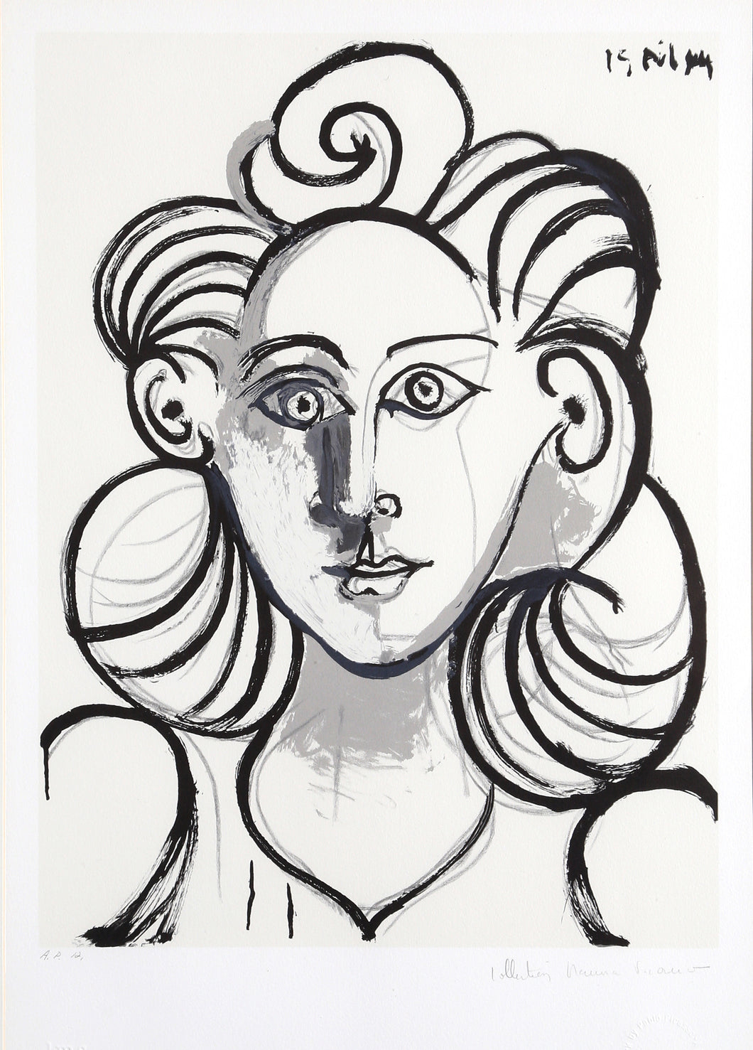 Pablo Picasso, Portrait de Femme, 11, Lithograph on Arches Paper