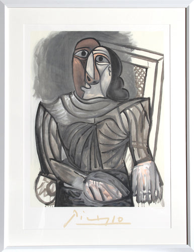 Pablo Picasso, Femme Assise a la Robe Grise, 12-B-k, Lithograph