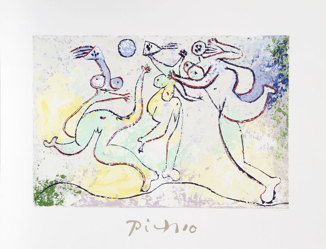 Pablo Picasso, Trois Femmes Jouant au Ballon sur la Plage, 12-C-k, Lithograph