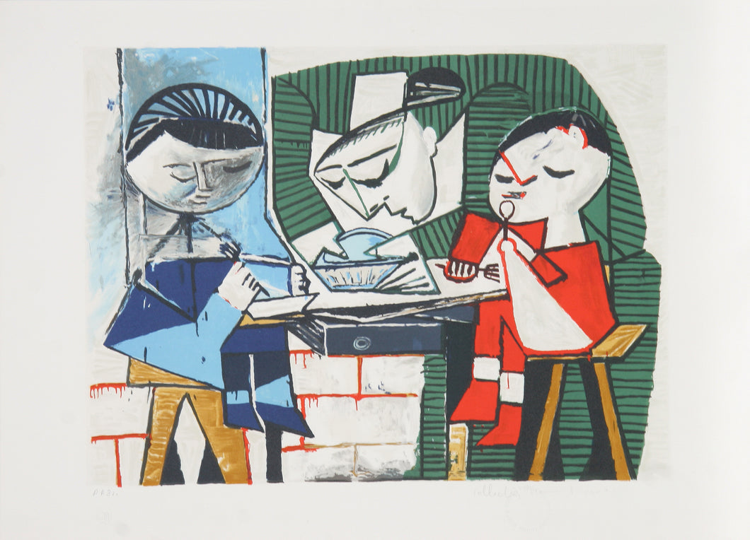 Pablo Picasso, Le Repas des Infants, 12-E, Lithograph on Arches Paper
