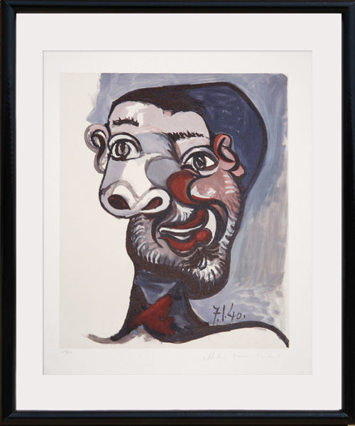 Pablo Picasso, Tete de Homme, 13-C, Lithograph on Arches Paper