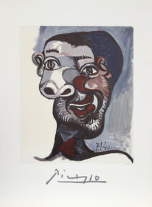Pablo Picasso, Tete de Homme, 13-C-k, Lithograph