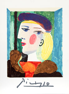 Pablo Picasso, Femme Profile (Marie-Therese Walter), 15-A-k, Lithograph