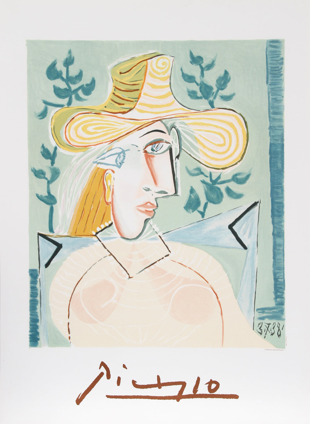 Pablo Picasso, Femme a la Collerette, 16-A-k, Lithograph