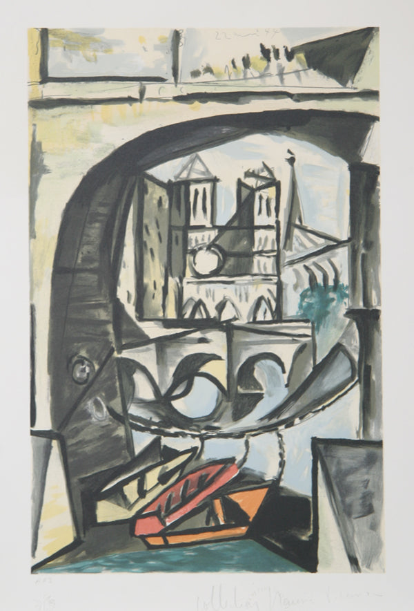 Pablo Picasso, Notre Dame, 17-A, Lithograph on Arches Paper