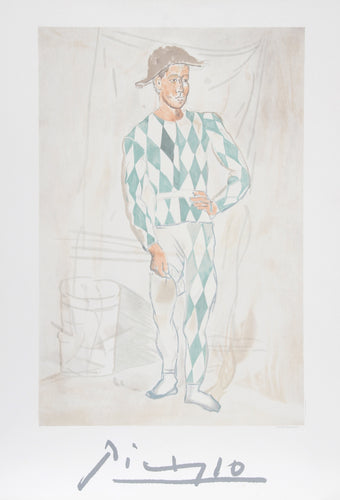 Pablo Picasso, Arlequin en pied, Lithograph