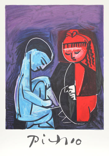 Pablo Picasso, Deux Enfants Claude et Paloma, 19-A-k, Lithograph