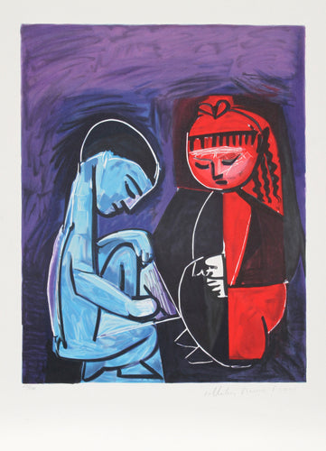 Pablo Picasso, Deux Enfants Claude et Paloma, 19-A, Lithograph on Arches Paper