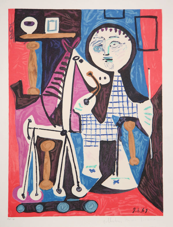 Pablo Picasso, Enfant avec Cheval a Toulettes, 2-C, Lithograph on Arches Paper