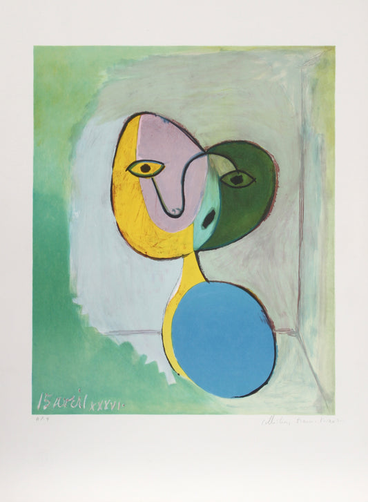 Pablo Picasso, Figure (Portrait of Marie Therese Walter), 20-B, Lithograph on Arches Paper