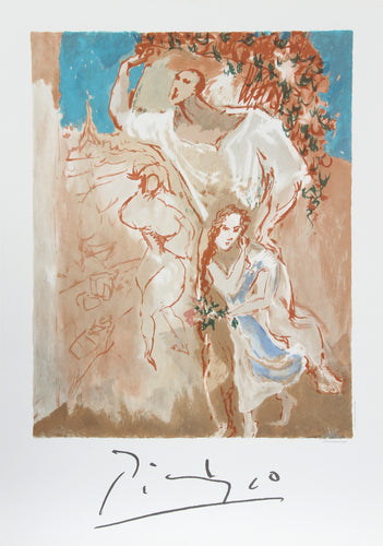 Pablo Picasso, Etude de Personnages (Etude pour Composition: Les Paysans), 22-A-k, Lithograph