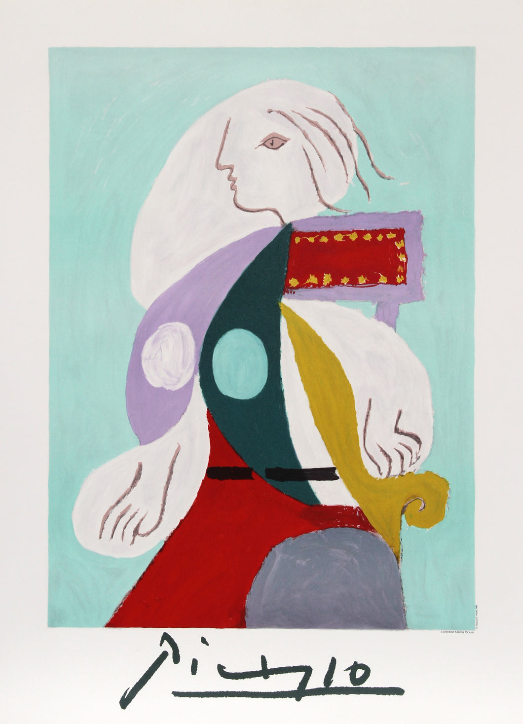 Pablo Picasso, Femme a la Robe Multicolore, Lithograph
