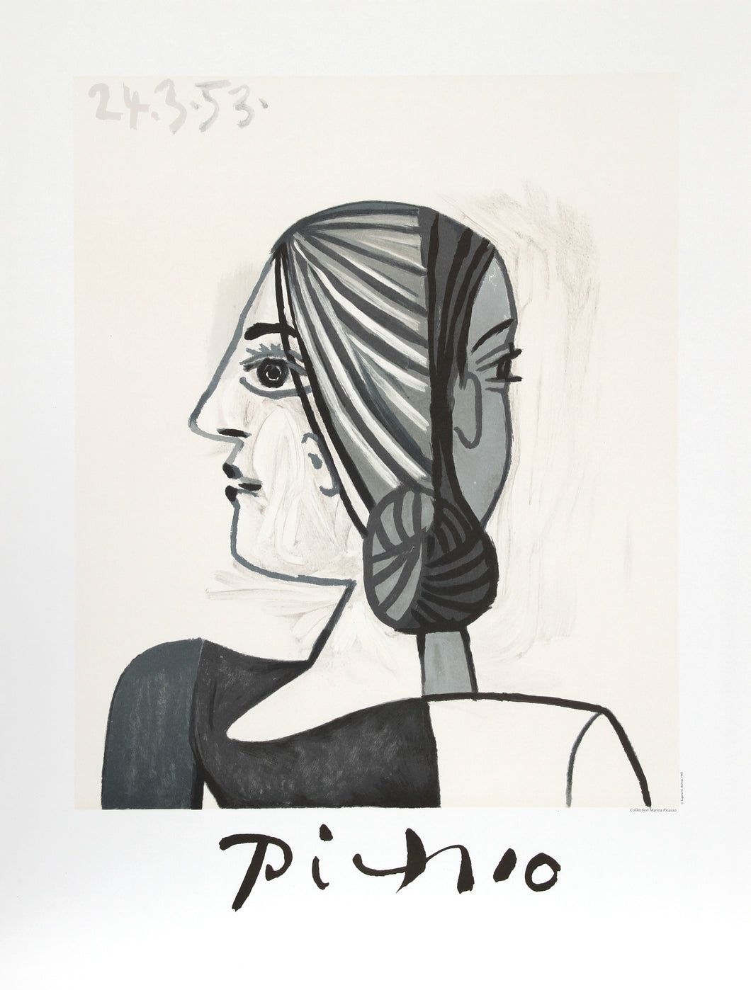 Pablo Picasso, Tete, 23-4-k, Lithograph