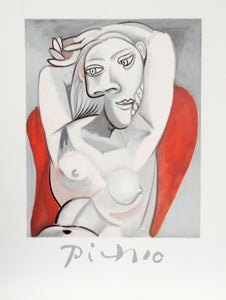 Pablo Picasso, Femme au Fauteuil Rouge, 24-1-k, Lithograph