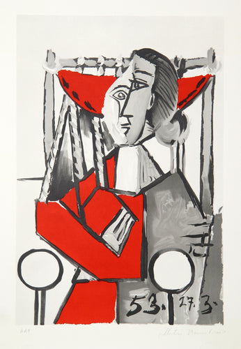 Pablo Picasso, Femme Assise, 24-2, Lithograph on Arches Paper