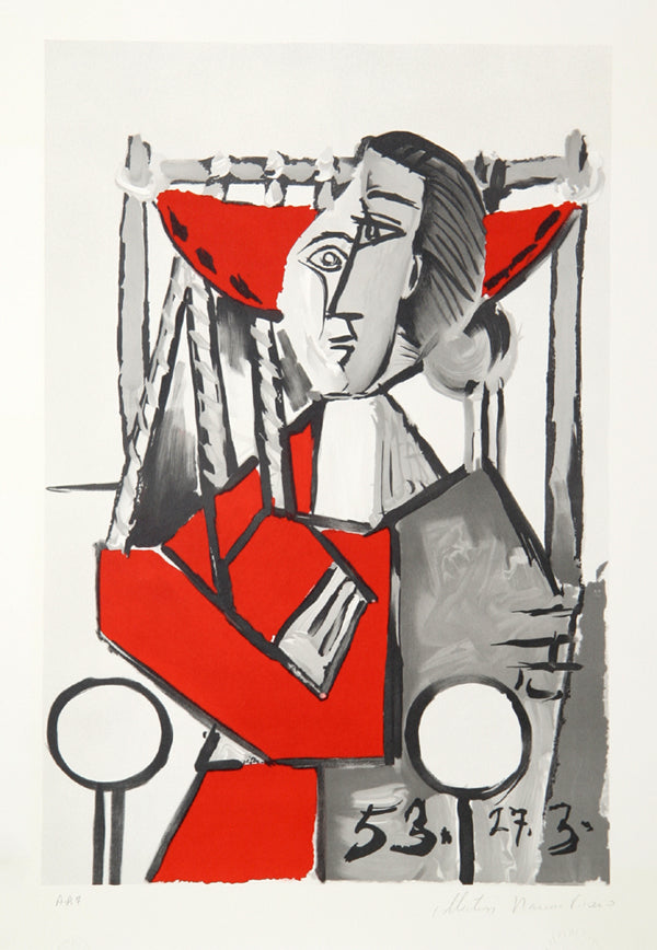 Pablo Picasso, Femme Assise, 24-2, Lithograph on Arches Paper