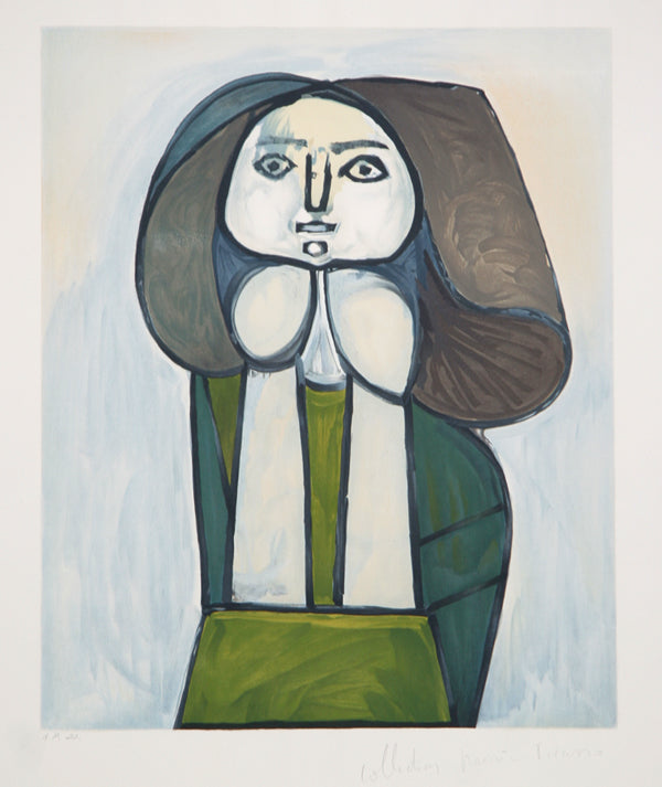 Pablo Picasso, Portrait de Femme a la Robe Verte, 24-6, Lithograph on Arches Paper
