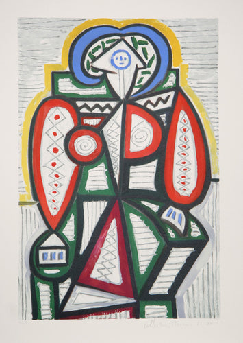 Pablo Picasso, Femme Assise, 25-10, Lithograph on Arches Paper